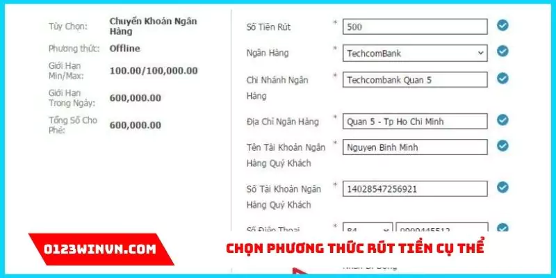 Chọn phương thức cụ thể